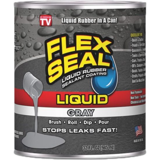 FLEX SEAL 1 Qt. Liquid Rubber Sealant, Gray