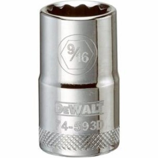 SAE Socket, Shallow, 12-Point, 9/16-In., 1/2-In.