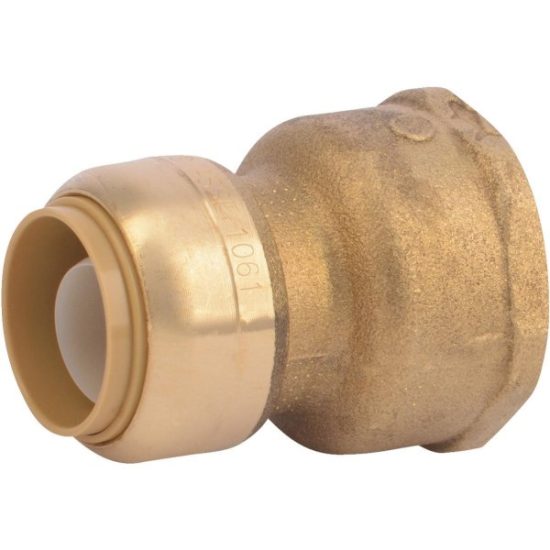 SharkBite 3/4 In. x 1 In. Push-to-Connect Brass Water Softener Adapter