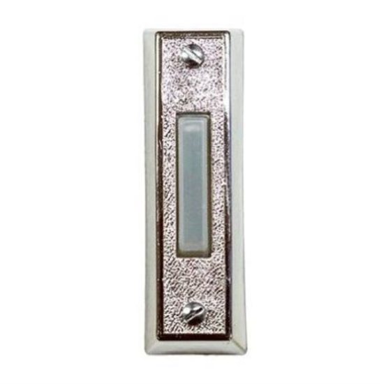 Heath Zenith Wired Silver Plastic LED Lighted Doorbell Push-Button