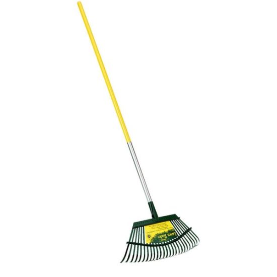 Corona 19 In. Steel Head Lawn and Leaf Rake with 54 In. Aluminum Handle (25-Tine)