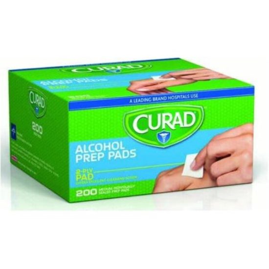 Curad 1 In. x 1 In. 70% Alcohol Swabs (200 Ct.)