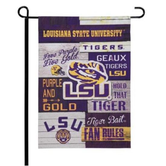 LSU Tigers Fan Rules Linen Garden Flag