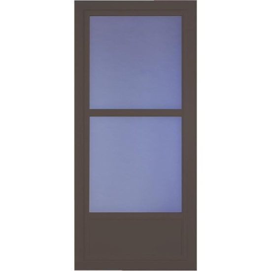 Larson Easy Vent 146 Series 36 In. W x 81 In. H x 1-7/8 In. Thick Brown Mid View Aluminum Storm Door