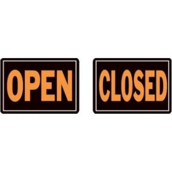 Hy-Ko Aluminum Reversible Sign, Open/Closed