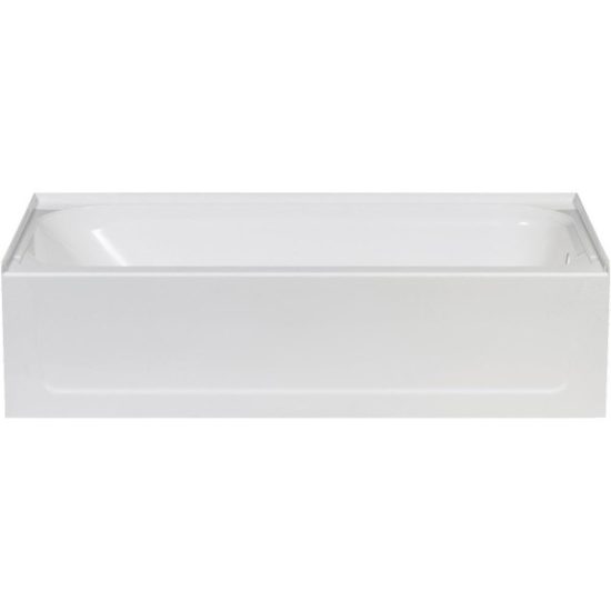 Mustee Topaz 60 In. L x 30 In. W x 16-1/2 In. D Right Drain Bathtub in White