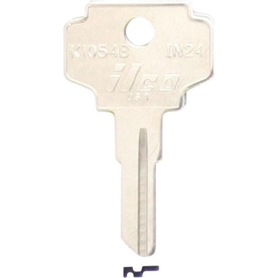 ILCO Nickel Plated File Cabinet Key, IN24/K1054B (10-Pack)