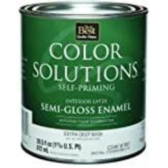 Do it Best Color Solutions Latex Self-Priming Semi-Gloss Interior Wall Paint, Extra Deep Base, 1 Qt.