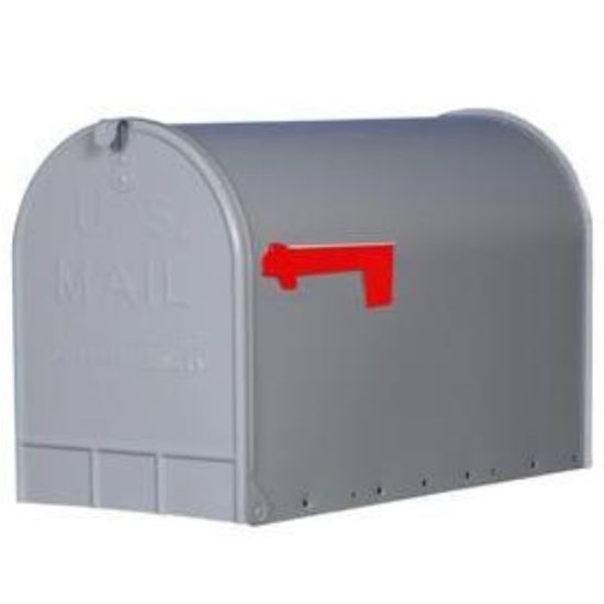 Gibraltar Stanley T3 Gray Steel Rural Post Mount Mailbox