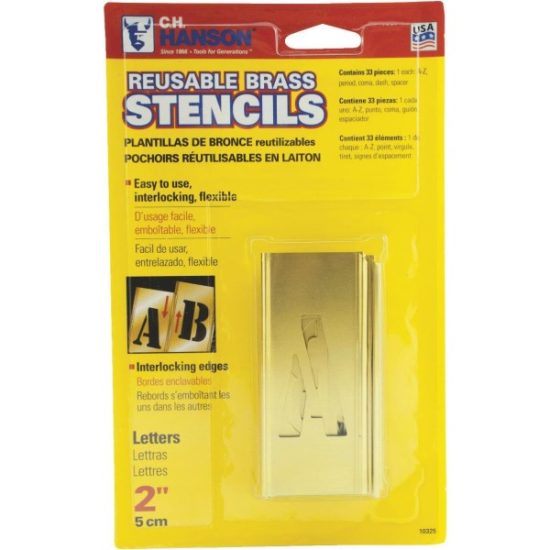 CH Hanson 1 In. Letter Stencil Set (32 Piece)