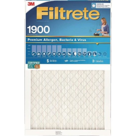 3M Filtrete 20 In. x 20 In. x 1 In. Premium Allergen, Bacteria & Virus 1900 MPR Furnace Filter
