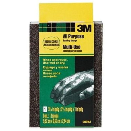 Do it Best Jumbo All-Purpose 3 In. x 5 In. x 1 In. 36/80 Grit Medium/Coarse Sanding Sponge
