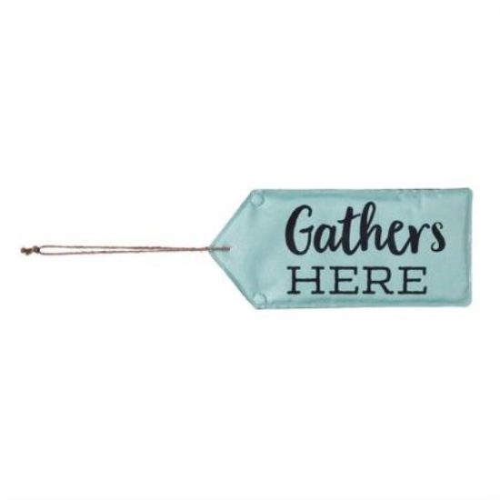 Evergreen Door Decor Gather Here Door Tag, 18'' x 8'' inches