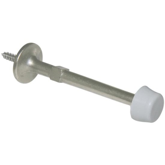 Ultra Hardware 3 In. Satin Nickel Self-Start Rigid Door Stop