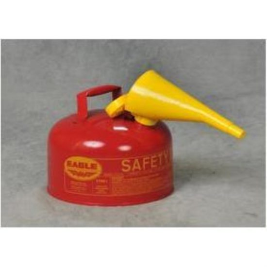 Eagle 2 Gal. Type I Galvanized Steel Gasoline Safety Fuel Can, Red