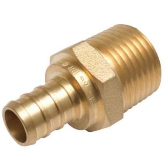 SharkBite 1/2 In. CF x 1/2 In. MPT Brass PEX Adapter