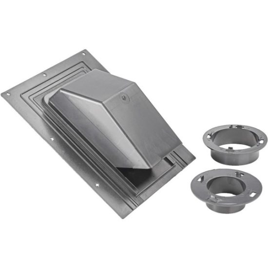 Lambro 3 In. or 4 In. Black Plastic Roof Vent Cap for Bath Exhaust Fan