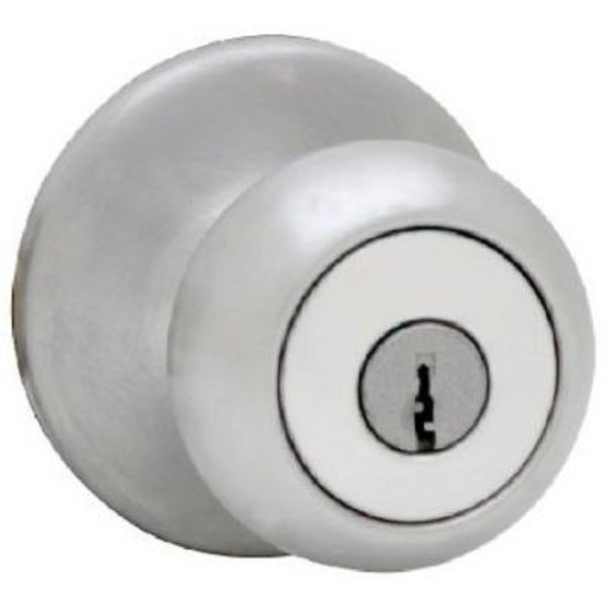 Kwikset Satin Chrome Mobile Home Entry Lockset