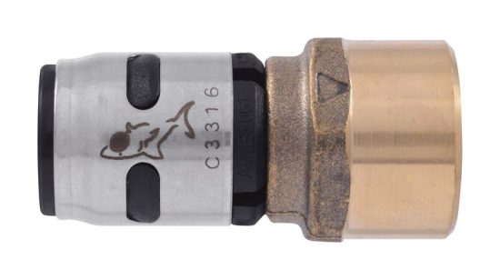 SharkBite EvoPex 1/2 In. x 1/2 In. FPT Push-to-Connect Plastic Connector