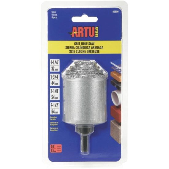 ARTU Tungsten Carbide Grit Hole Saw Set (6-Piece)