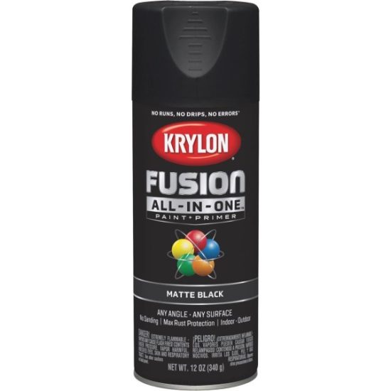 Krylon Fusion All-In-One Matte Spray Paint & Primer, Black