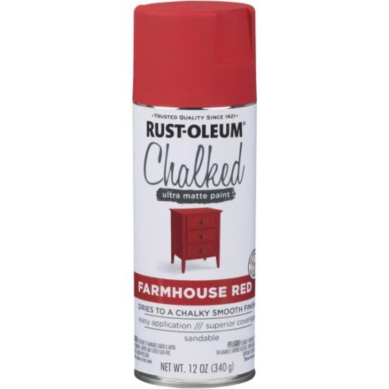 Rust-Oleum Chalked 12 Oz. Ultra Matte Farmhouse Red Chalk Spray Paint