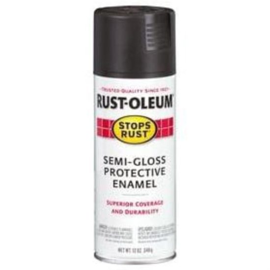 Rust-Oleum Stops Rust Semi-Gloss Black 12 Oz. Anti-Rust Spray Paint