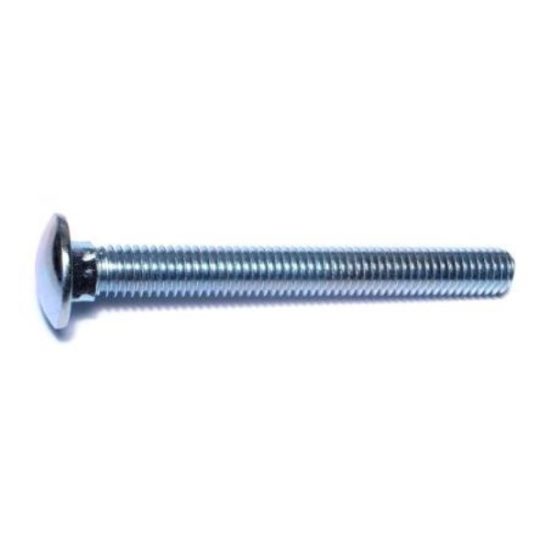 7/16 -14 x 4  Zinc Plated Grade 2 / A307 Steel Coarse Thread Carriage Bolts CBS-595