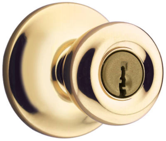 Security Tylo Entry Lockset, Brass