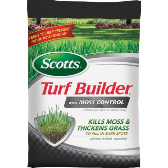 Scotts Turf Builder with Moss Control 25 Lb. 5000 Sq. Ft. 23-0-3 Lawn Fertilizer