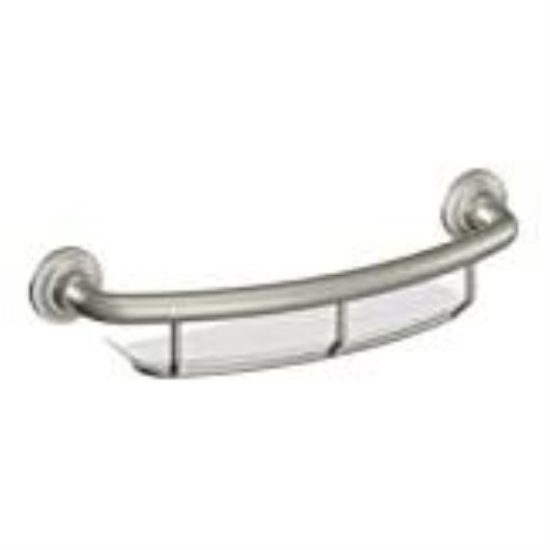Moen Home Care 18.6 In. x 4.2 In. Concealed Screw Grab Bar with Integrated Shelf
