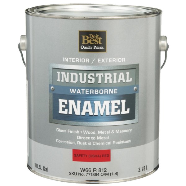 Do it Best Waterborne Industrial Enamel, Osha Red, 1 Gal.