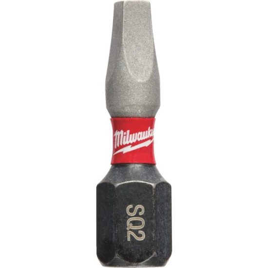 Milwaukee SHOCKWAVE #2 Square Recess 1 In. Insert Impact Screwdriver Bit
