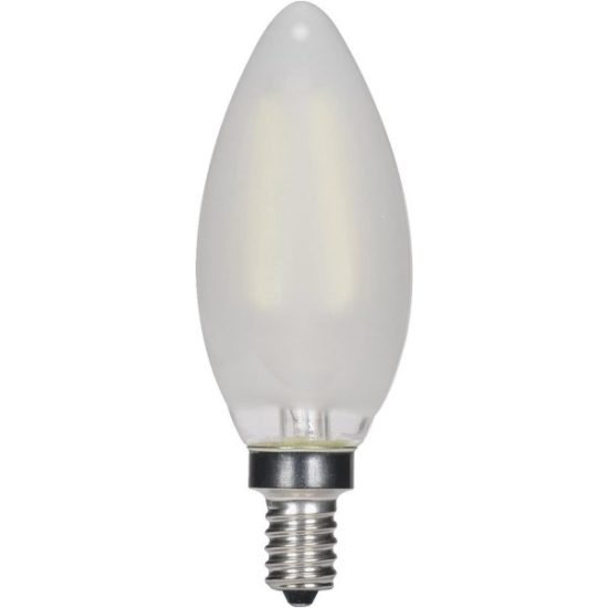 Satco 40W Equivalent Warm White B11 Candelabra Traditional Frosted LED Decorative Light Bulb (2-Pack)