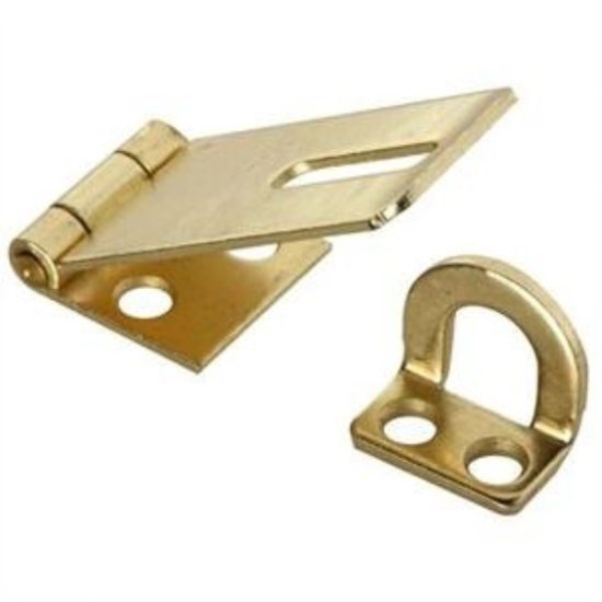 National 1-3/4 In. Brass Non-Swivel Safety Hasp