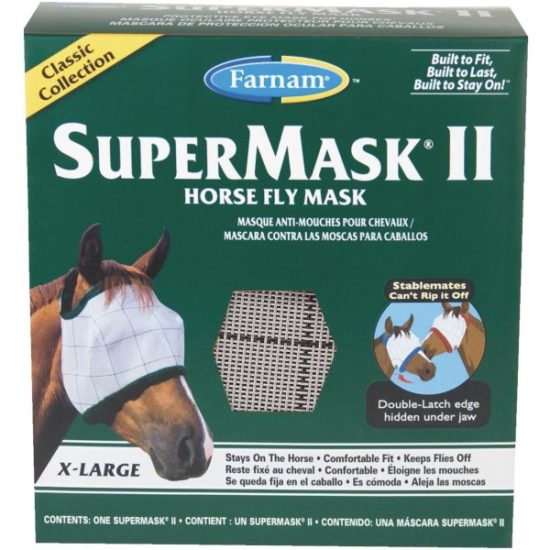 Farnam SuperMask II Extra Large Silver Horse Fly Mask