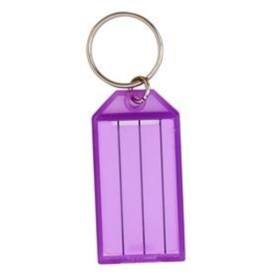 Lucky Line Assorted Transparent Colors 2-1/4 In. I.D. Key Tag with Ring, (2-Pack)