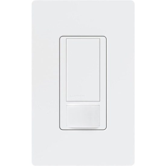 Lutron Maestro White 900 Sq. Ft. Coverage 180 Deg. Detection 3-Way Occupancy Sensor Switch