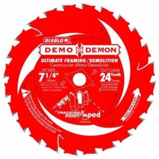 Diablo Demo Demon 7-1/4 In. 24-Tooth Framing/Demolition Circular Saw Blade