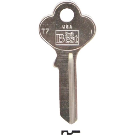 ILCO Taylor Nickel Plated Garage Door Key, T7/1141GE (10-Pack)