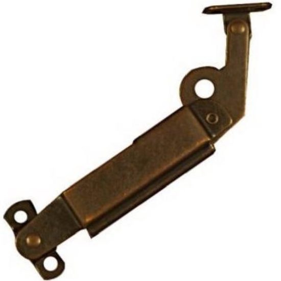National Catalog V1893 Antique Brass Right-Handed Spring Lid Support