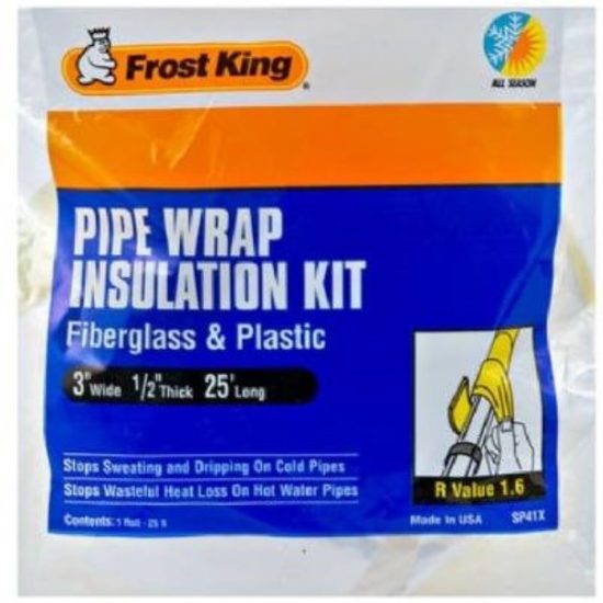 Frost King 1/2 In. x 3 In. x 25 Ft. Fiberglass Pipe Insulation Wrap