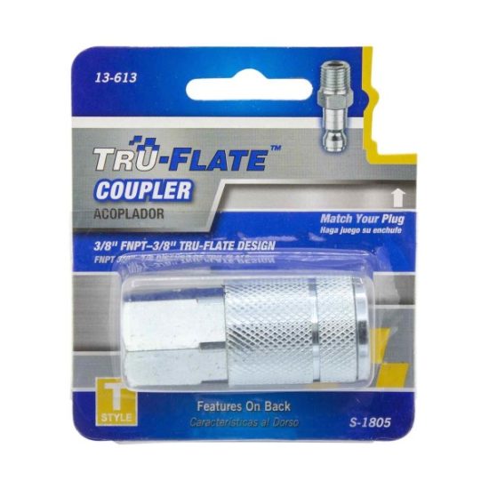 Tru-Flate Series Push-to-Connect 3/8 In. FNPT Coupler