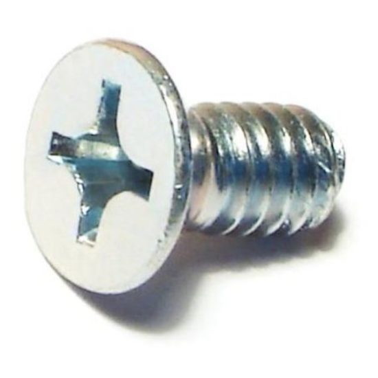 1/4 -20 x 1/2  Zinc Plated Steel Coarse Thread Phillips Flat Head Machine Screws MSCFS-498