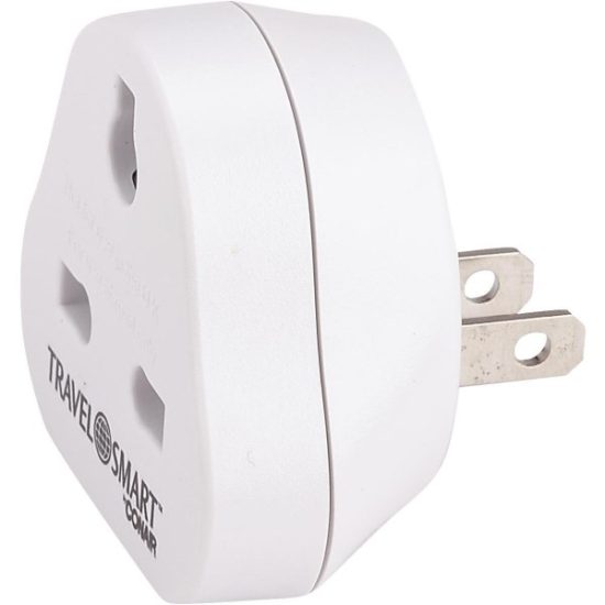 Franzus Travel Smart 3-Blade Combination UK Plug Adapter, North America/South America/Caribbean/Japan