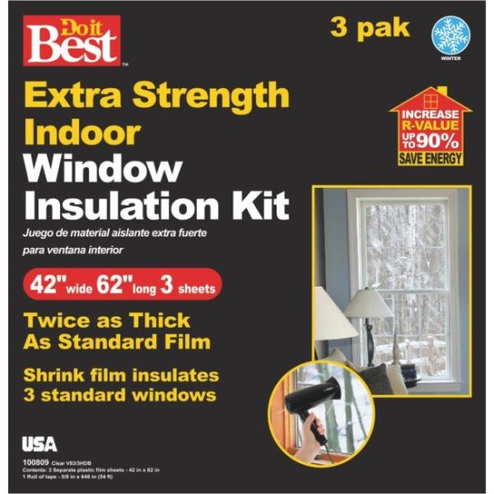 Do it Best 42 In. W. x 62 In. L. Indoor Shrink Window Film (3-Sheets)
