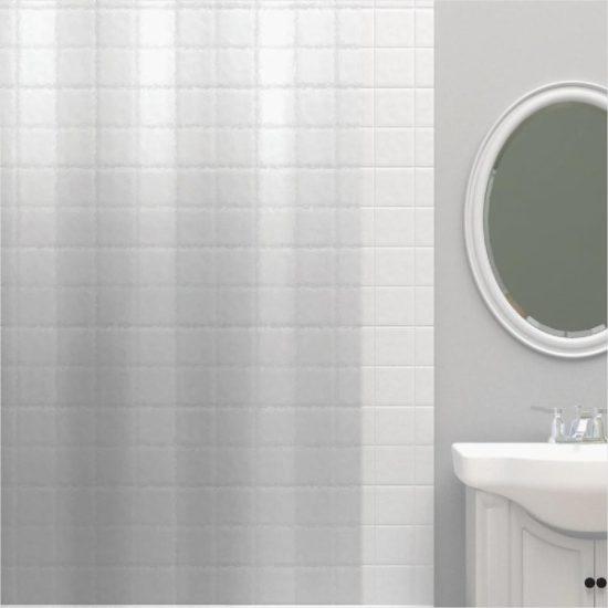 Zenith Zenna Home 70 In. x 72 In. Clear Medium Weight PEVA Shower Curtain Liner