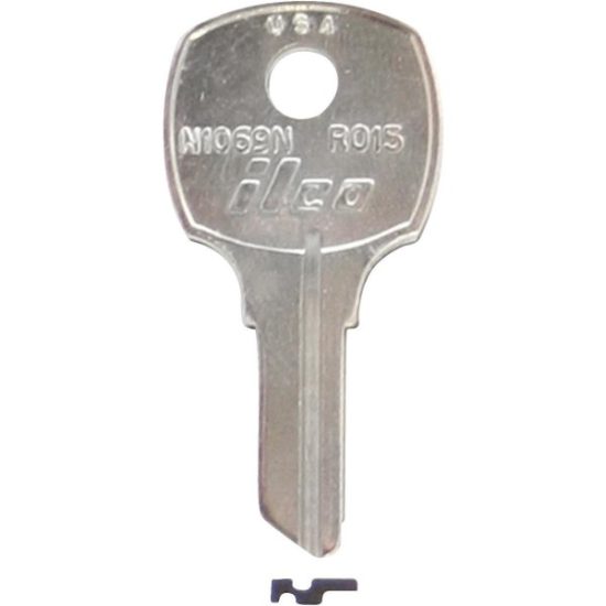 ILCO Russwin Nickel Plated File Cabinet Key, RO15/N1069N (10-Pack)