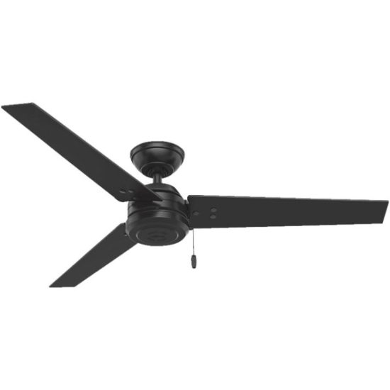 Hunter Cassius 52 In. Matte Black Damp Rated Ceiling Fan