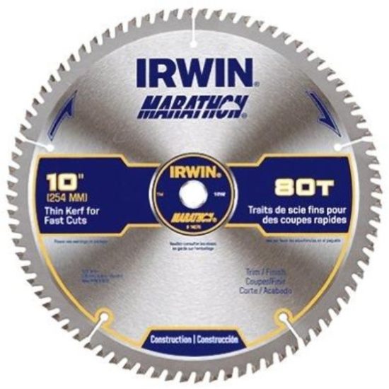 Irwin Marathon 10 In. 80-Tooth Trim/Finish Circular Saw Blade